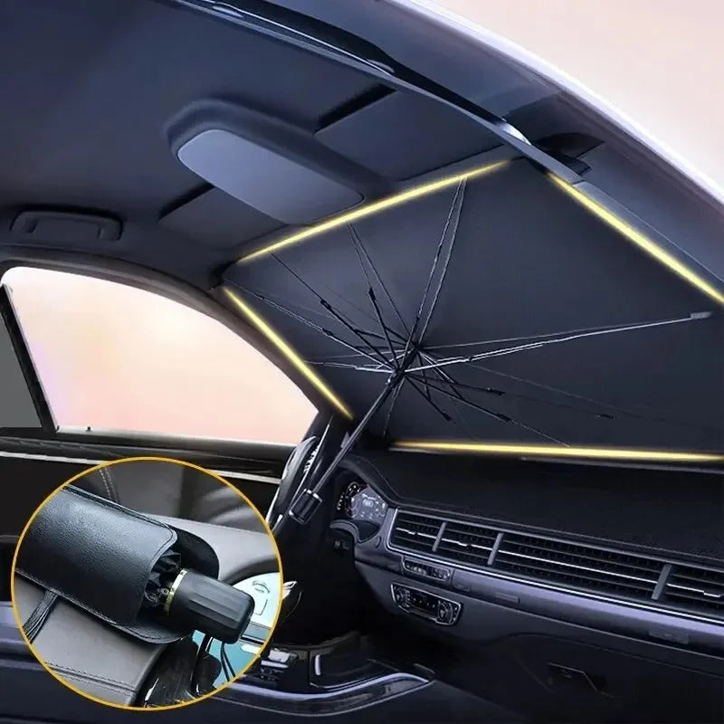 Foldable Car Windshield Sunshade Umbrella | UV Sun Protection Car Windshield Sunshade QXL
