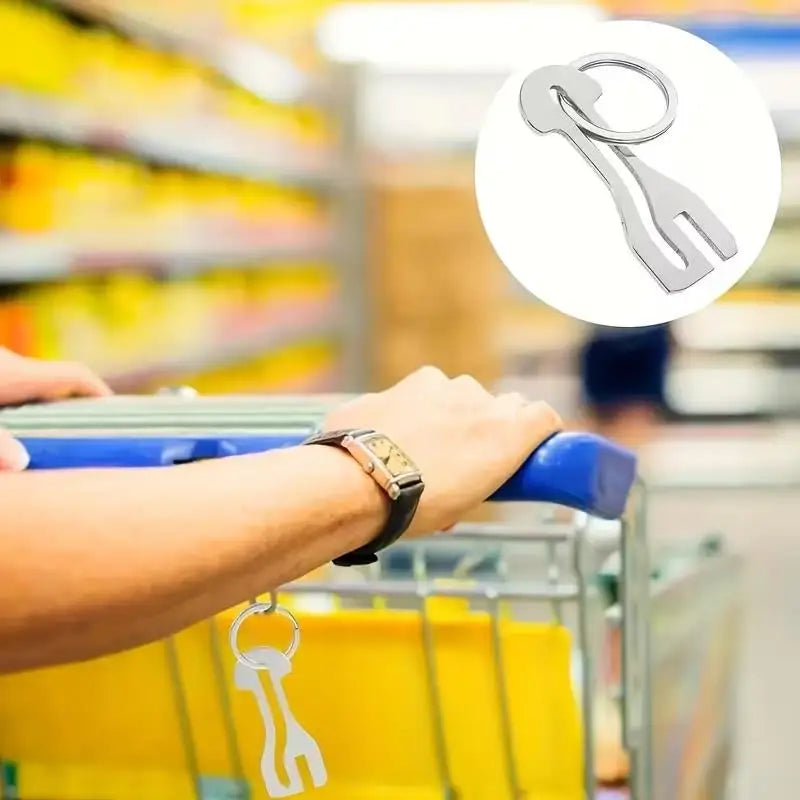 2-Pack Stainless Steel Shopping Cart Token & Key Ring Shopping Cart Token QXL