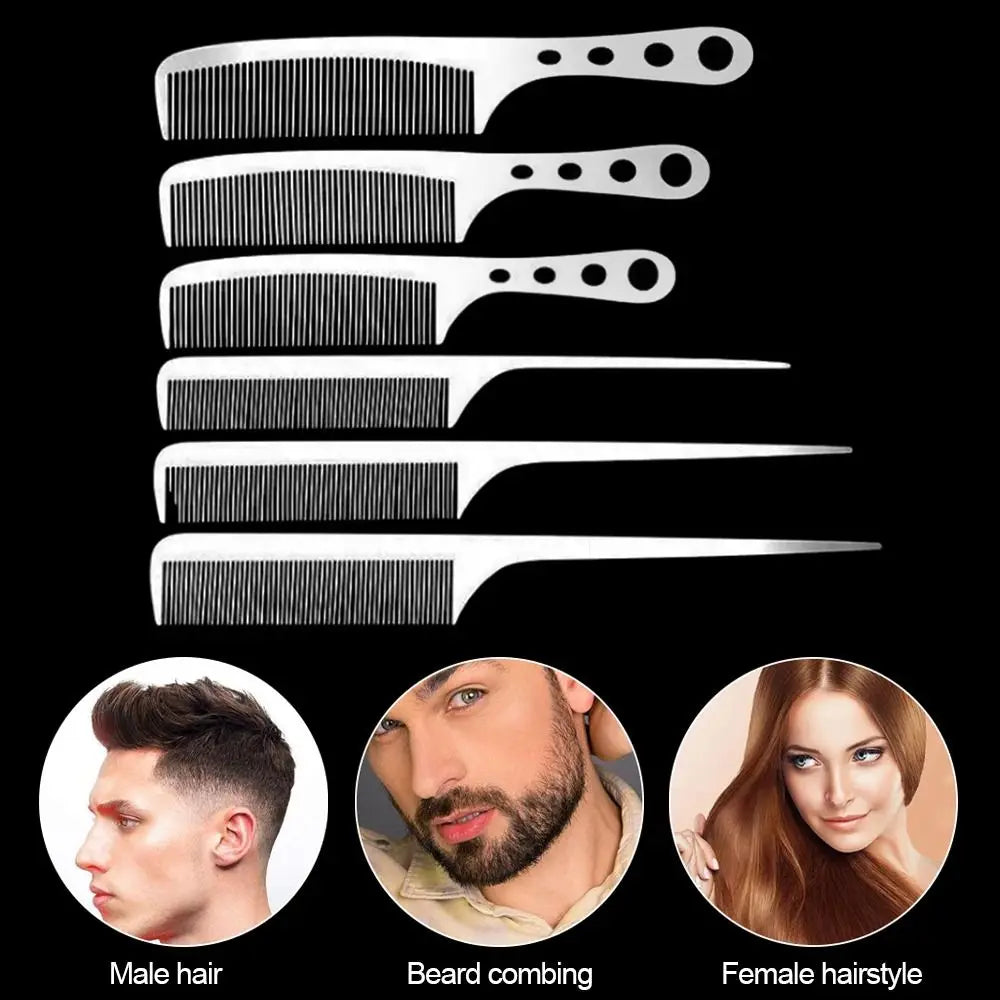 Stainless Steel Anti-Static Barber Comb | Ultra-Thin Styling Barber Styling Comb QXL