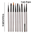 9-Piece Nail Art Brush Set – Striping, Gel & Extension Pens Nail Art Brush Set QXL Ice gray