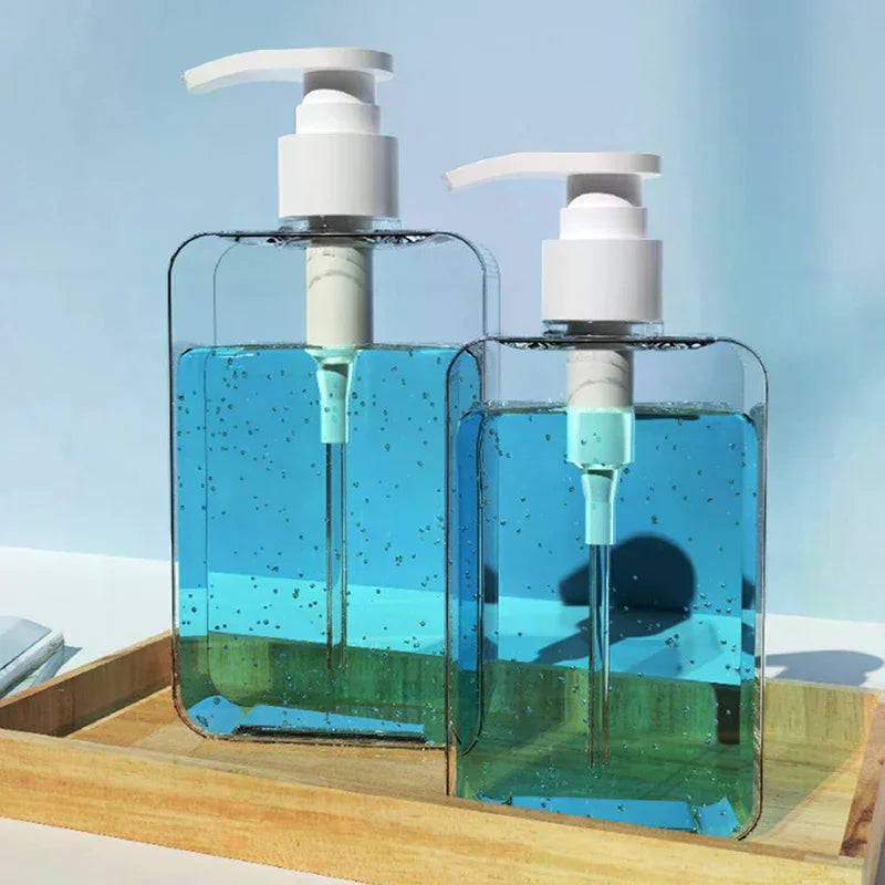 Refillable Square Soap & Lotion Pump Dispenser 200/300ml Soap Pump Dispenser QXL