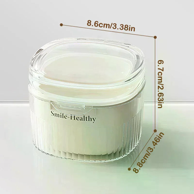 Portable Denture & Retainer Storage Box | Travel Case Denture Storage Case QXL