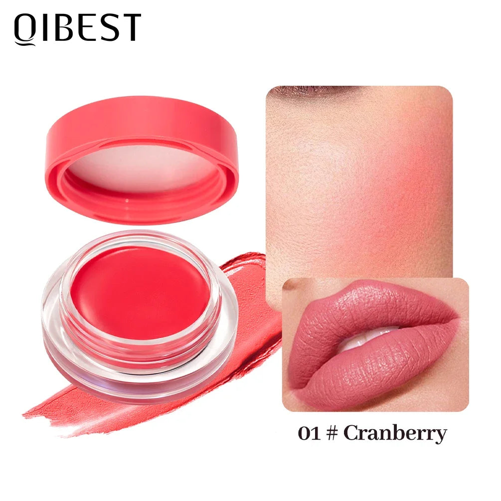 QIBEST 3-in-1 Blush Stick | Lip, Cheek & Eyeshadow Balm Multi-Use Blush Balm QXL 01