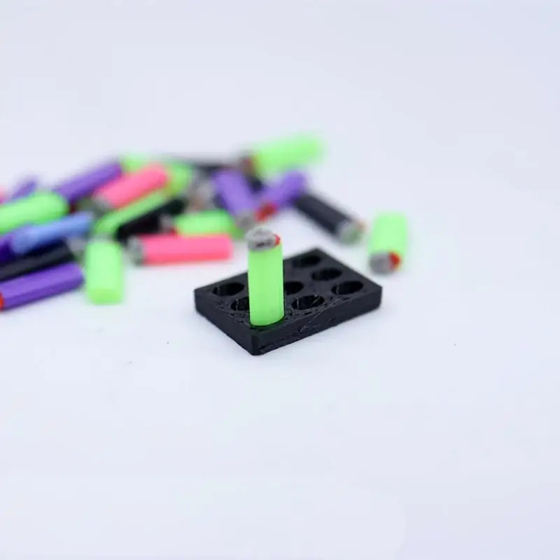 1/12 Dollhouse Mini Lighter Set with Base | 9-Piece Decor Dollhouse Miniature QXL