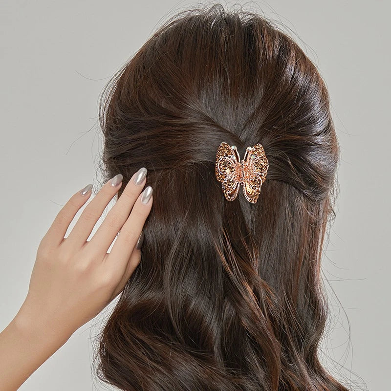 Rhinestone Crystal Hair Claw Clip – Bird Nest Bun Twist Hair Claw Clip QXL
