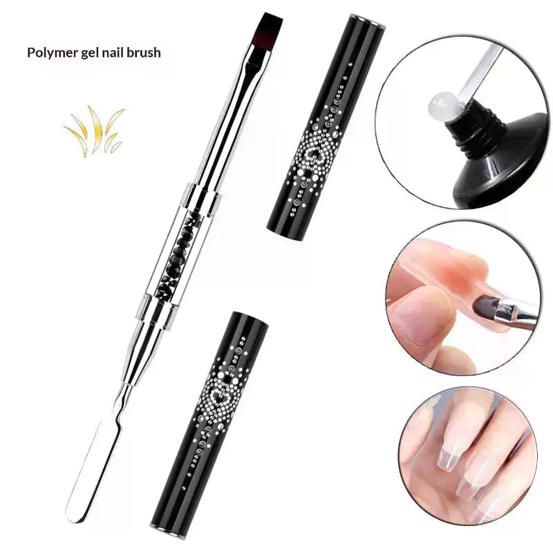 Dual-Ended Rhinestone Nail Art Brush | Liner & Gel Pen Nail Art Brush QXL