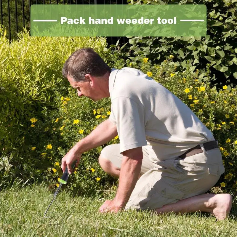 Heavy-Duty Weed Puller Tool | Ergonomic Root Remover Garden Weeding Tool QXL