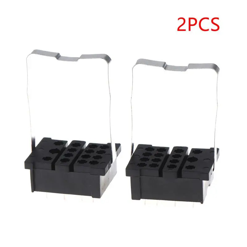 PY14-02 Universal Relay Socket Holder 2-Pack | PCB Solder Relay Socket Holder QXL