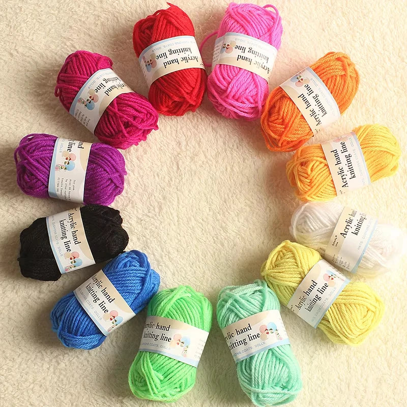 12-Color Kids Weaving & Crochet Yarn DIY Craft Kit Craft Yarn Kit QXL