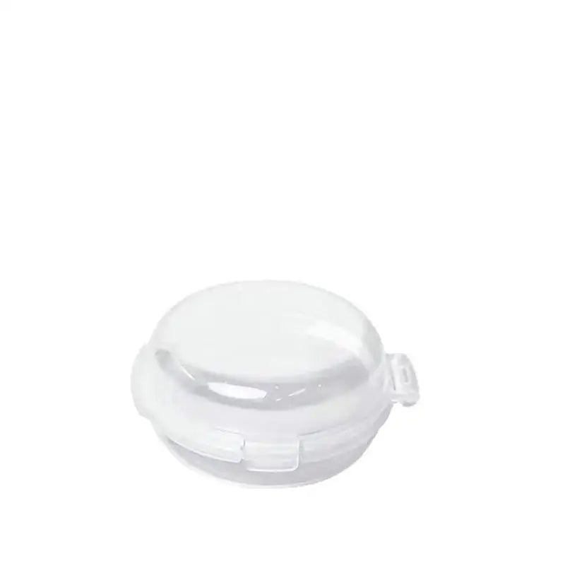 Double-Layer Folding Powder Puff Storage Box | Portable Clear Case Powder Puff Storage Box QXL
