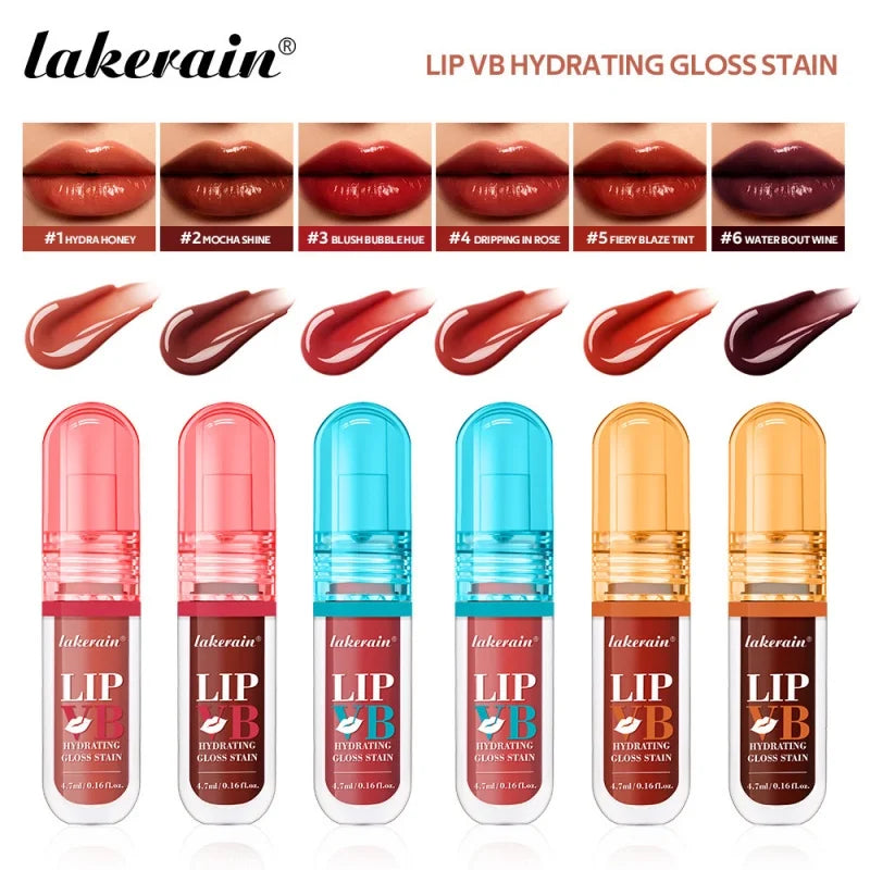 Lakerain Hydrating Lip Gloss Stain | 12HR Moisture & Colour Lip Gloss Stain QXL