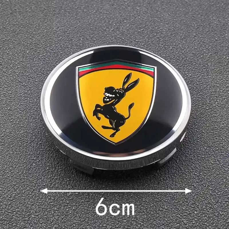 4-Pack Novelty Donkey Wheel Center Caps – 60mm Aluminum Alloy Wheel Center Caps QXL