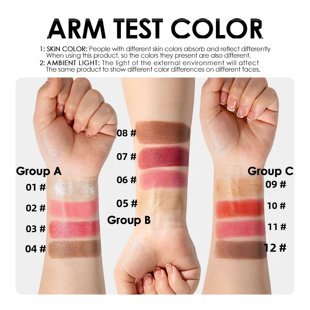 4-Pack CC Sticks Highlighter Blush Contour Waterproof Makeup Cream Makeup Sticks QXL