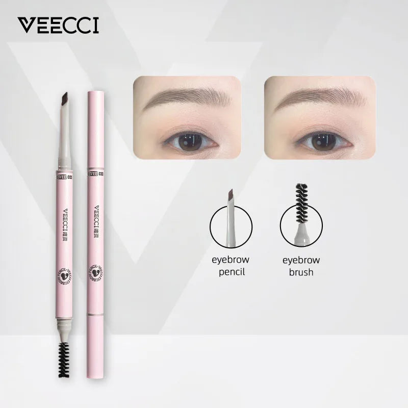 VEECCI Double-Ended Waterproof Eyebrow Pencil | Long-Lasting Eyebrow Pencil QXL