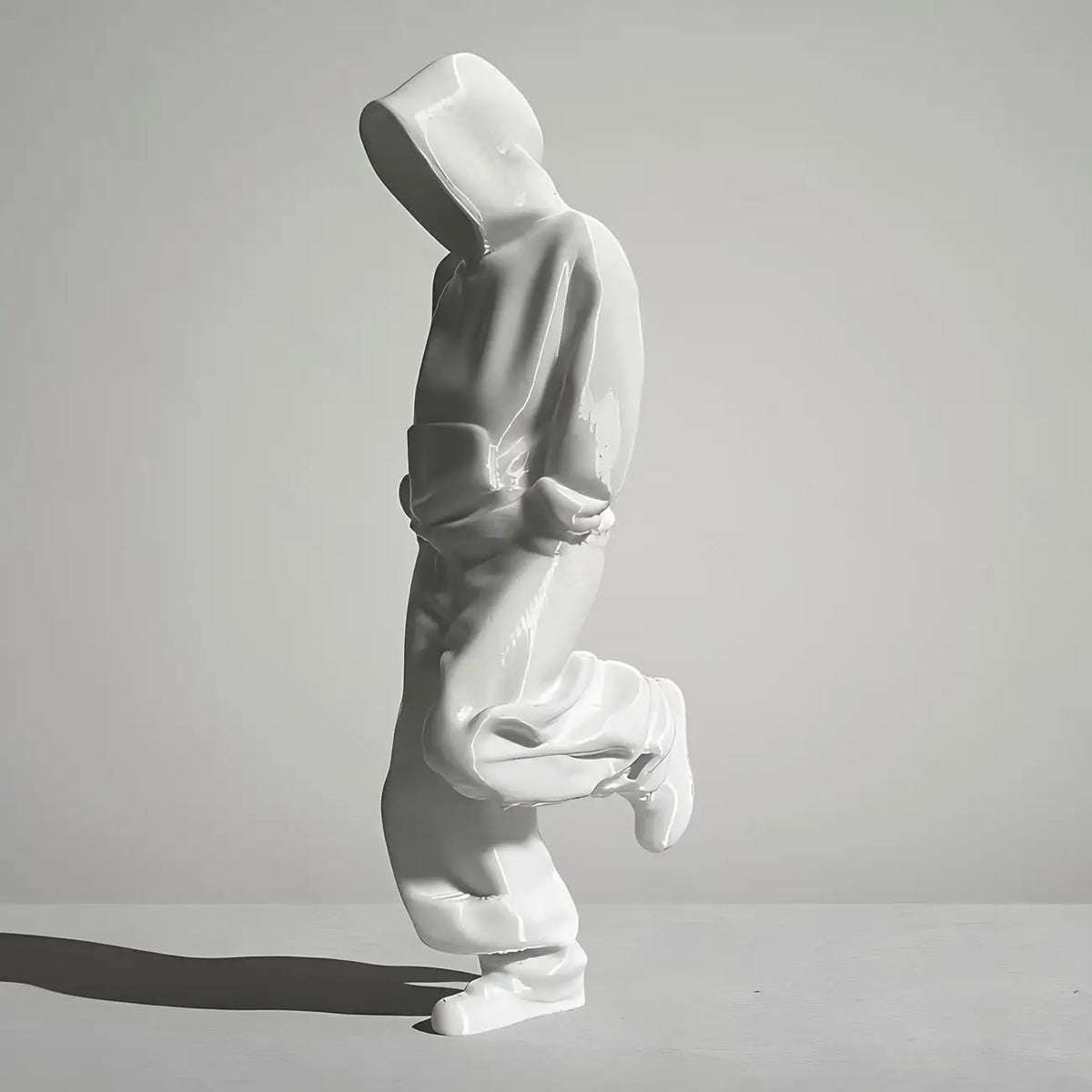 Faceless Thinker Statue Set – Black & White Minimalist Decor Decorative Figurine QXL