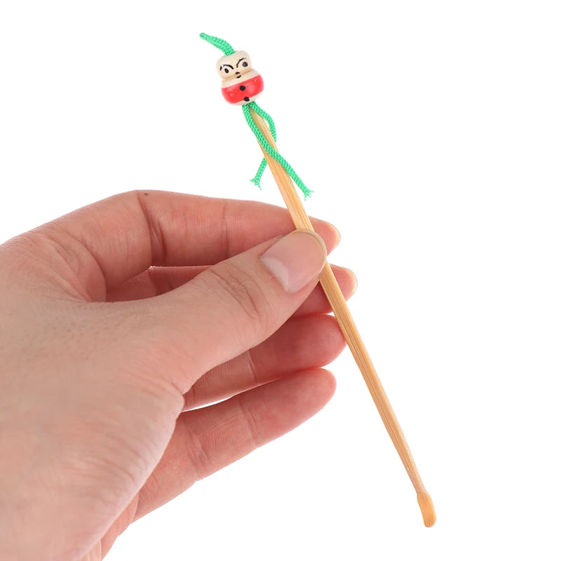 10-Pack Cartoon Bamboo Ear Picks | Mini Doll Wax Removal Tool Ear Picks Set QXL one size