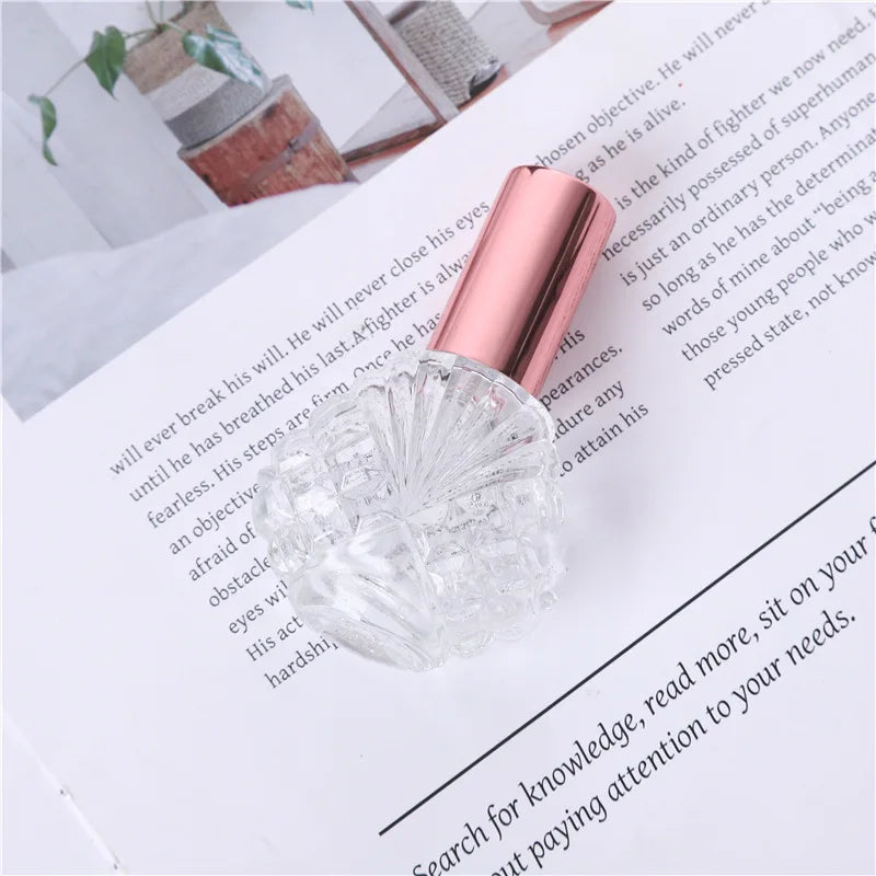 15ml Refillable Glass Perfume Atomizer Bottle | Rose Gold Cap Perfume Atomizer Bottle QXL Glass 1PC Shell-shaped 15ml