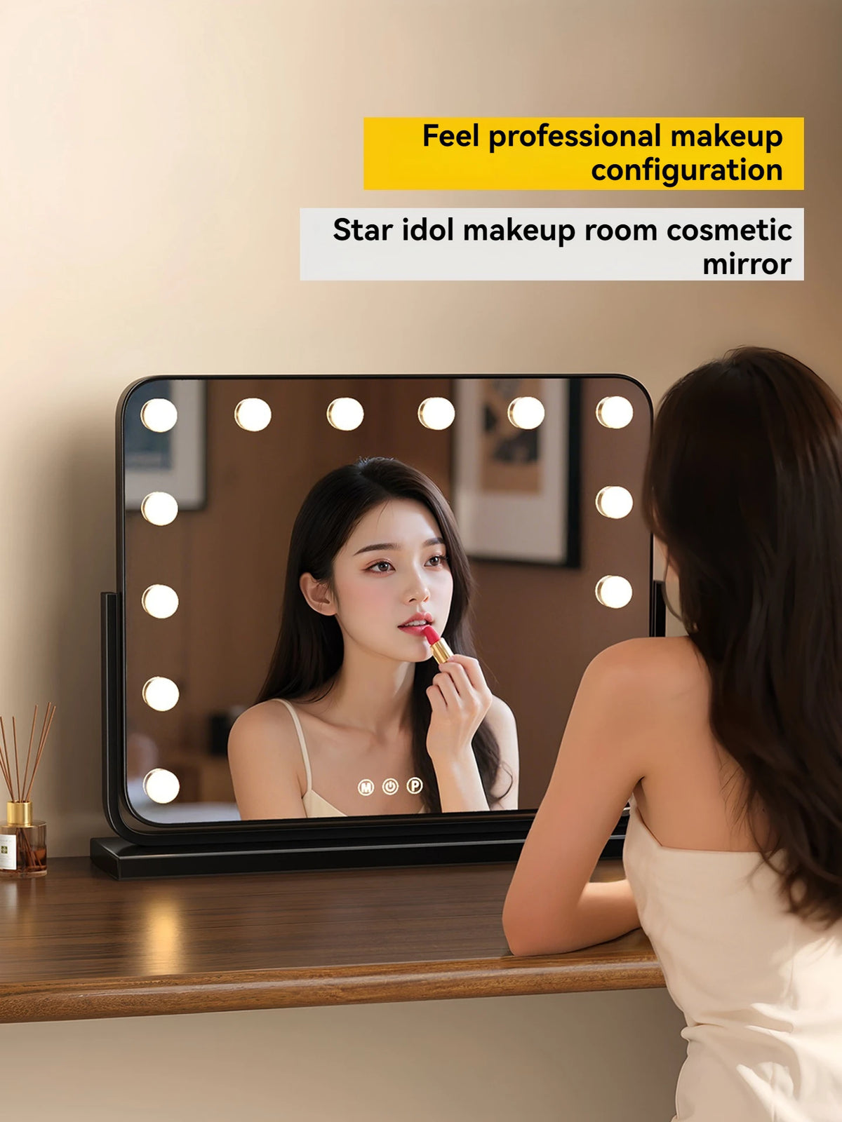 LED Hollywood Vanity Mirror with Lights | Tabletop Makeup Mirror LED Vanity Mirror QXL