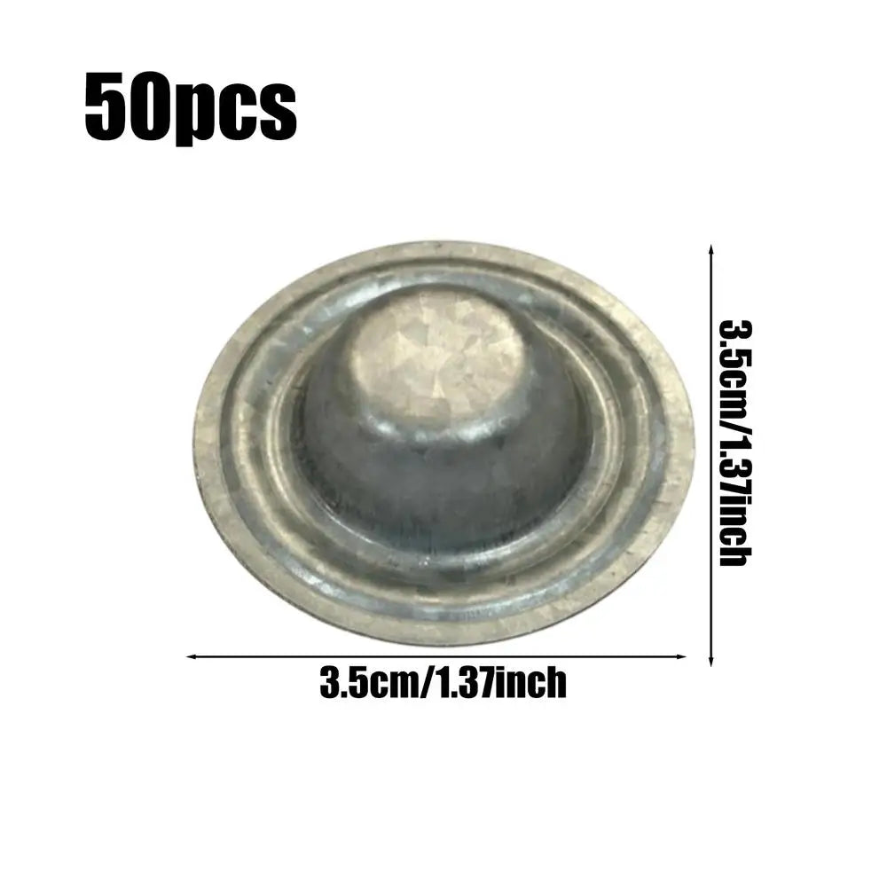50-Pack Metal Roof Screw Caps | Aluminum-Zinc Weatherproof Covers Roofing Screw Caps QXL Silver