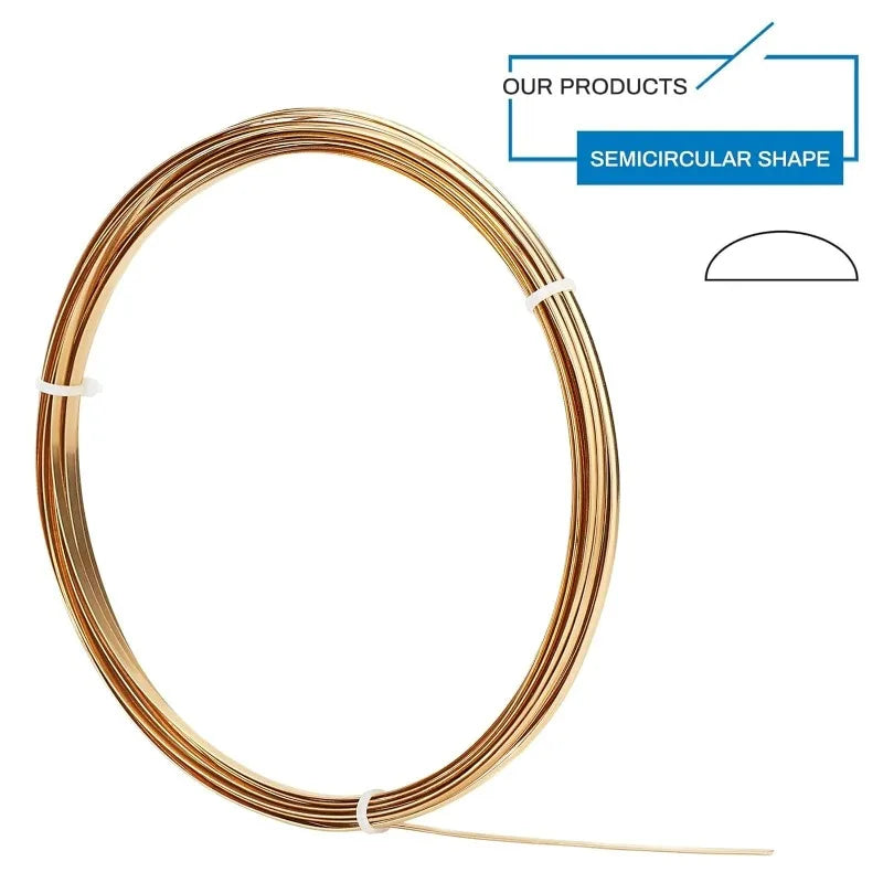 Half Round Yellow Brass Wire 18 Gauge | Jewelry Craft Wire Jewelry Craft Wire QXL