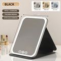 USB Rechargeable LED Vanity Mirror | 3-Color Touch Dimming LED Vanity Mirror QXL Black Big