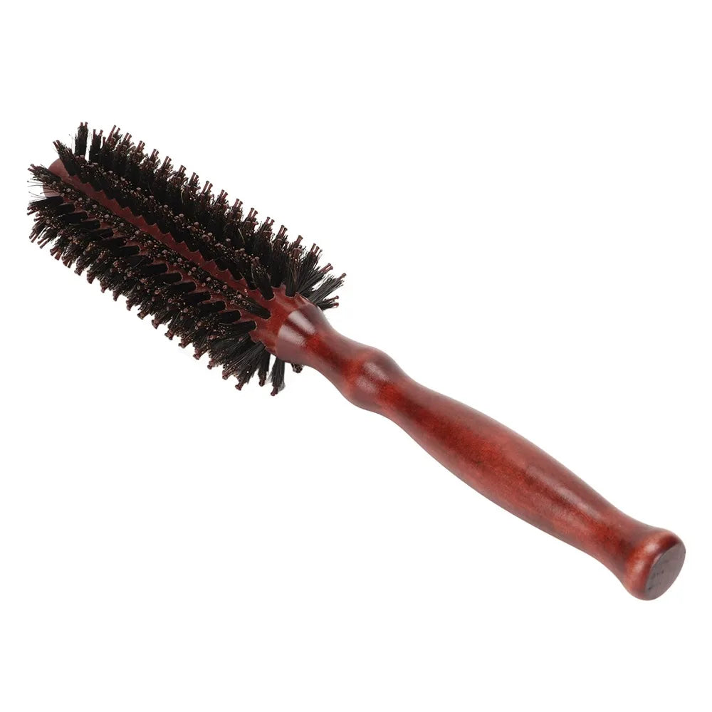 3-Pack Anti-Static Round Hair Brush Set | Wooden Handle Styling Round Hair Brush Set QXL