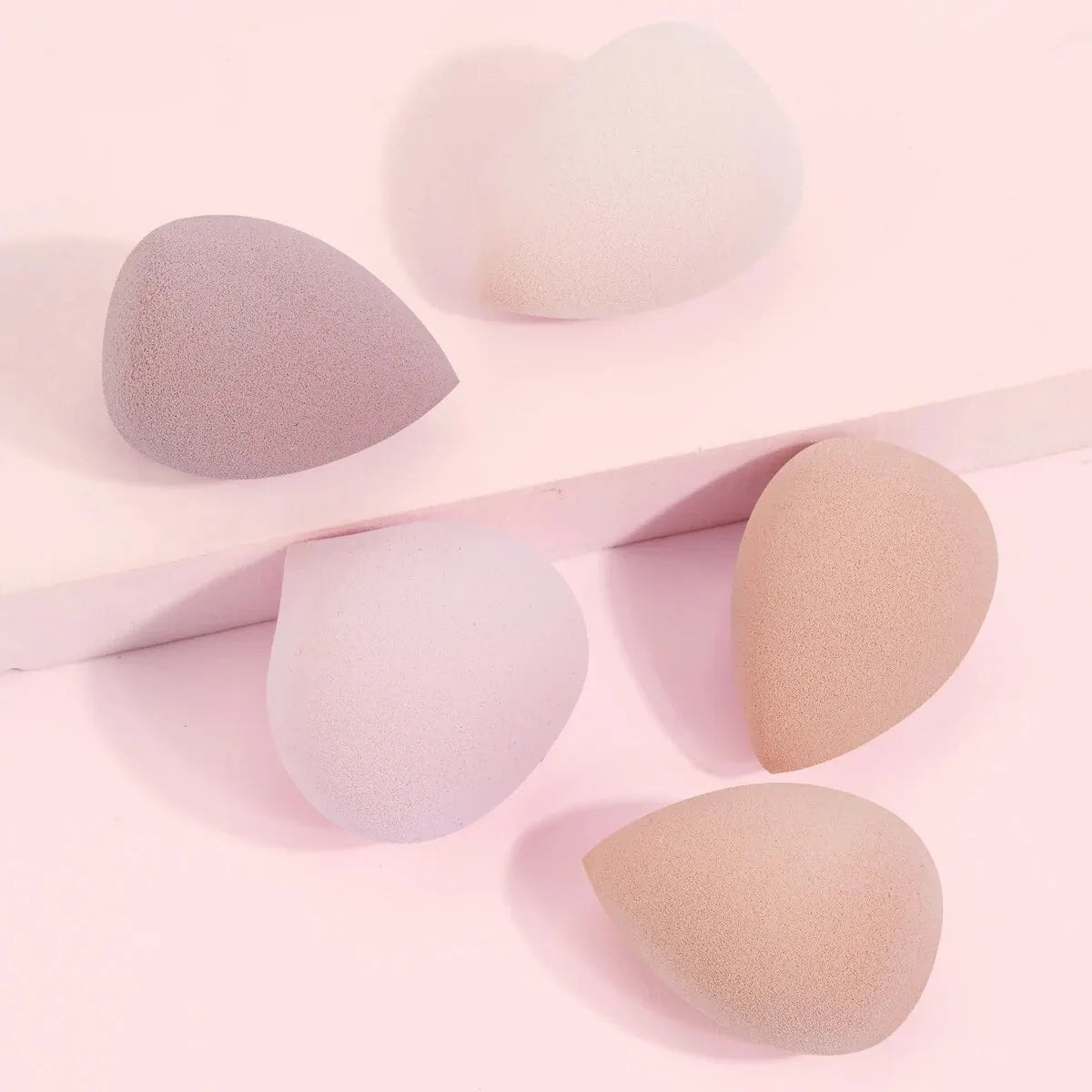 MAANGE 5-Pc Makeup Sponge Blender Set | Dry & Wet Beauty Puffs Makeup Sponge Set QXL