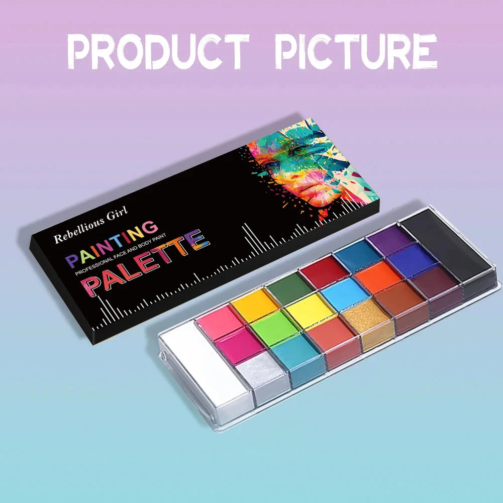 20-Color Face & Body Paint Palette | Halloween & Festivals Face & Body Paint QXL