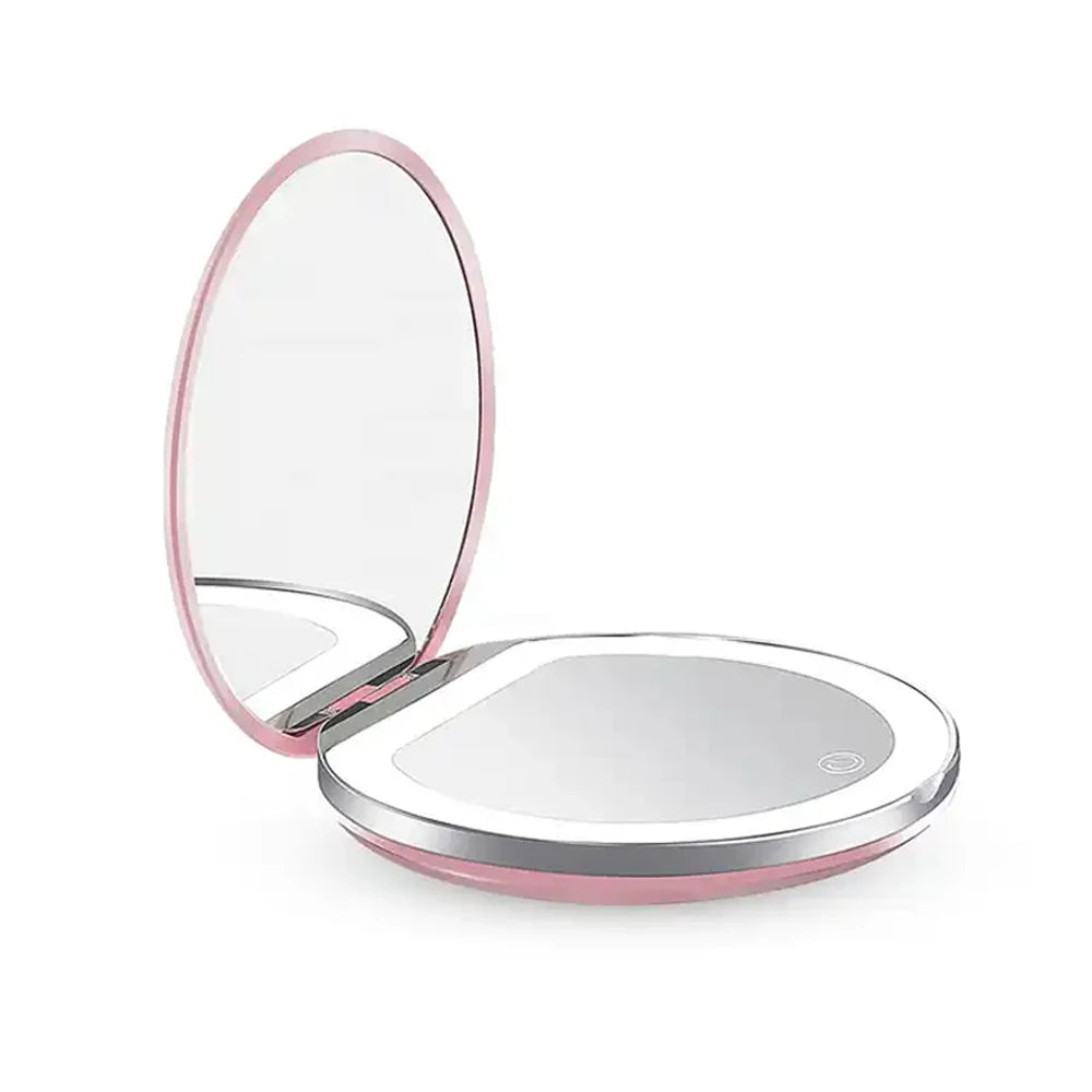 Foldable LED Makeup Mirror | USB Rechargeable Touch Screen LED Makeup Mirror QXL