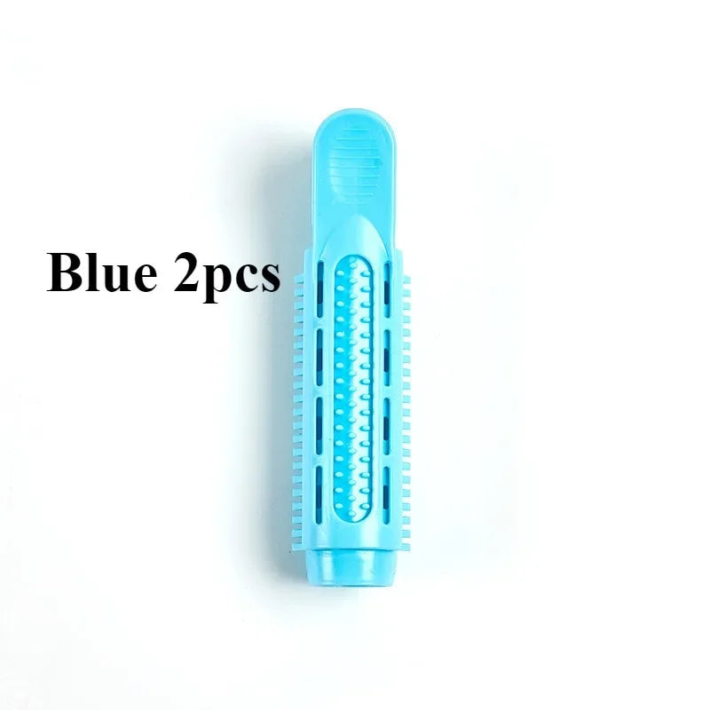 2-Pack Fluffy Hair Clip Curlers | Crown & Bang Volume Clips Hair Clip Curler QXL Blue 2pcs