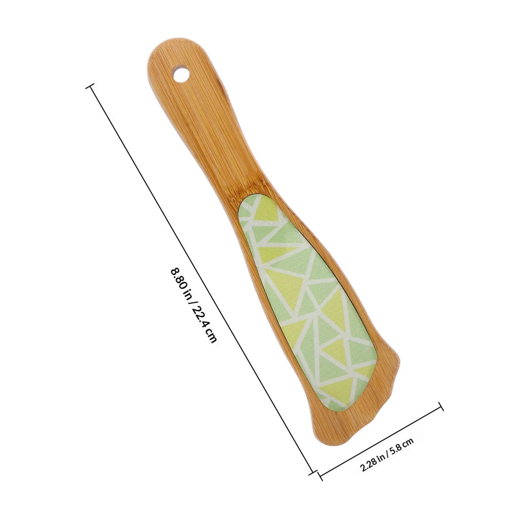 Portable Foot File & Callus Remover | Bamboo Glass Pedicure Foot File Tool QXL