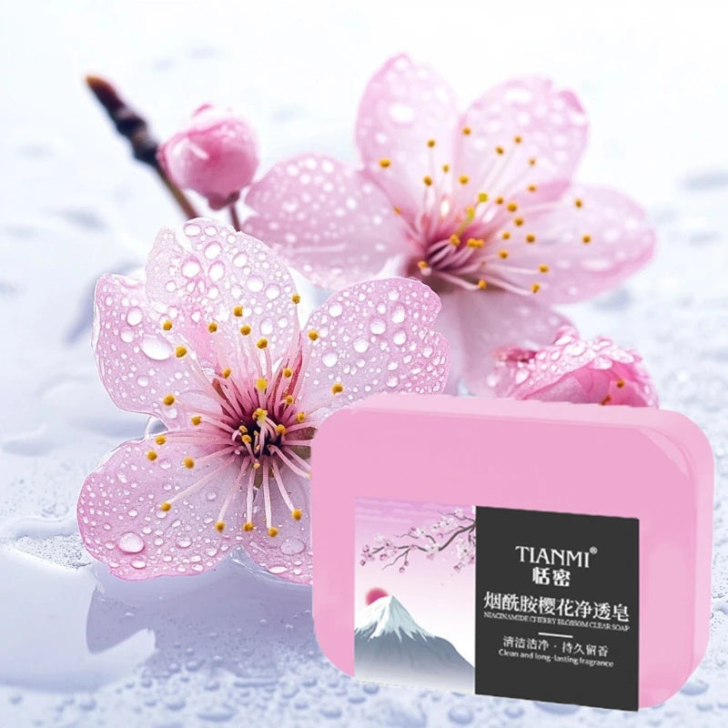 4-Pack Niacinamide Cherry Blossom Handmade Soap – All Skin Handmade Bar Soap QXL