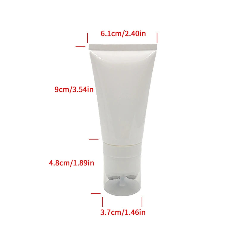 100g Steel Roller Ball Lotion Tube | Refillable Cosmetic Applicator Cosmetic Lotion Tube QXL Onesize
