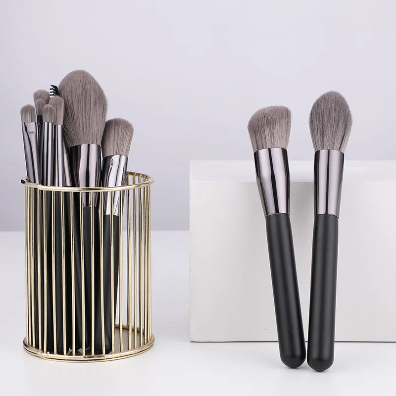 11-Piece Soft Synthetic Makeup Brush Set – Face & Eye Tools Makeup Brush Set QXL
