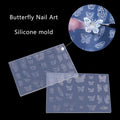 3D Butterfly Silicone Nail Mold | DIY UV Gel Carving Stencil Silicone Nail Mold QXL Default Title