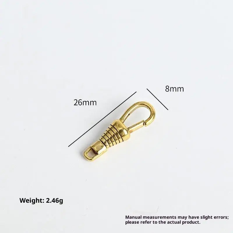 Brass Gourd Swivel Snap Hook 30mm | DIY Chain Spring Clip Jewelry Hardware Clip QXL A2
