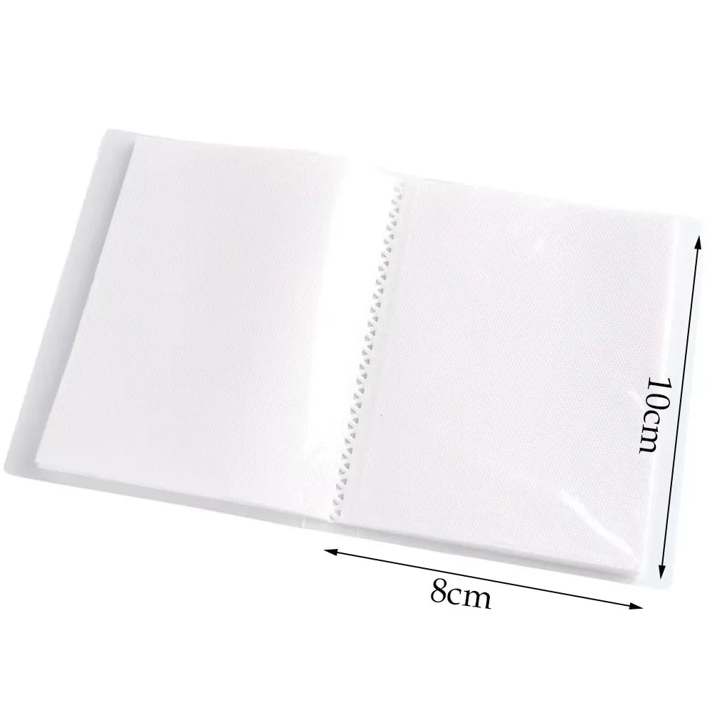 Transparent Nail Tip Storage Book | 40/80 Slots PVC Album Nail Art Storage Book QXL 10x8cm-80 Slots