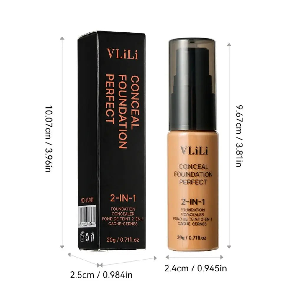 Waterproof Matte Liquid Foundation | Full Coverage Oil Control Liquid Foundation QXL