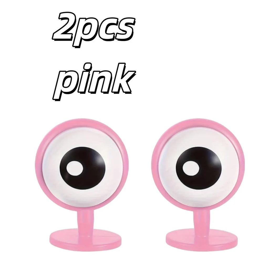 2-Pack Cute Eye Decorations for Cars, Motorcycles & Helmets Vehicle Eye Decorations QXL 2pcs pink