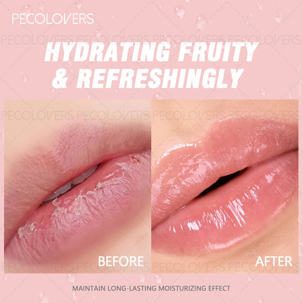 PECOLOVERS Fruity Lip Gloss Balm | Moisturizing & Long-Lasting Fruity Lip Gloss QXL
