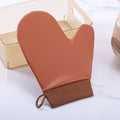 Self-Tanning Mitt | Reusable Leather Sunless Tan Applicator Tanning Mitt QXL Brown