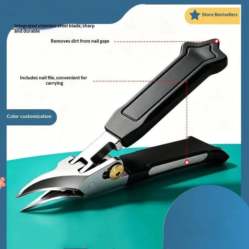 Stainless Steel Toenail Clippers for Thick Hard Nails + File Toenail Clipper QXL