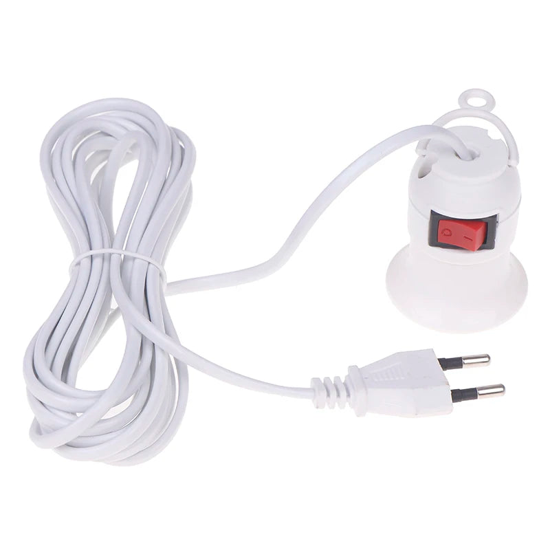 E27 Pendant Lamp Holder 4M Cord & Switch | 220V EU Plug Pendant Lamp Holder QXL 1pcs