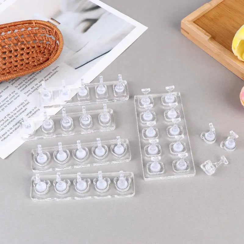 Acrylic False Nail Display Stand | 510-Grid Non-Magnetic Holder Nail Display Stand QXL