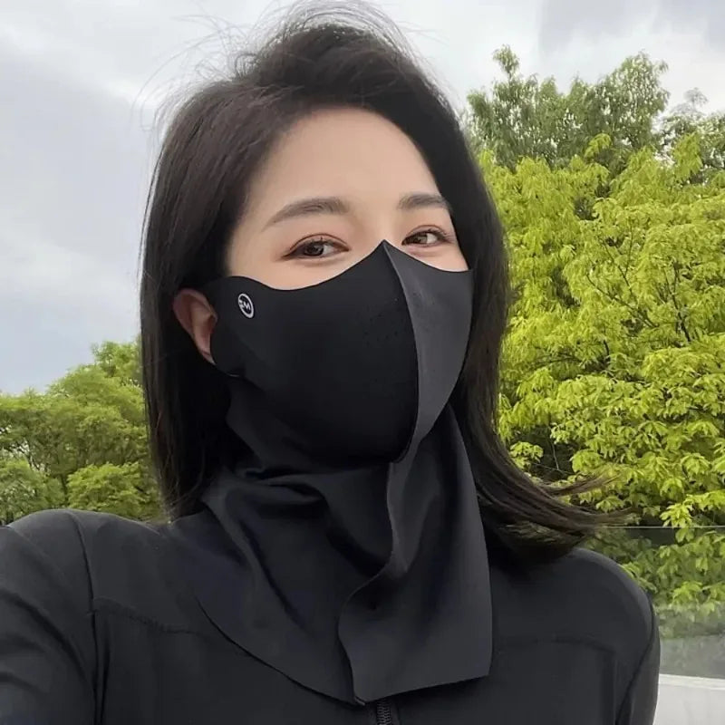UPF 50+ Ice Silk Sun Protection Face Mask UV Veil Sun Protection Mask QXL