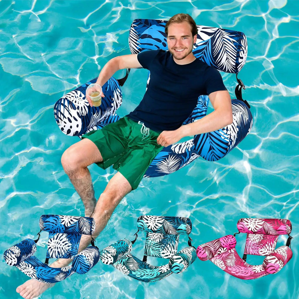 Inflatable Pool Hammock Chair | Floating Lounge Float for Adults Inflatable Pool Float QXL