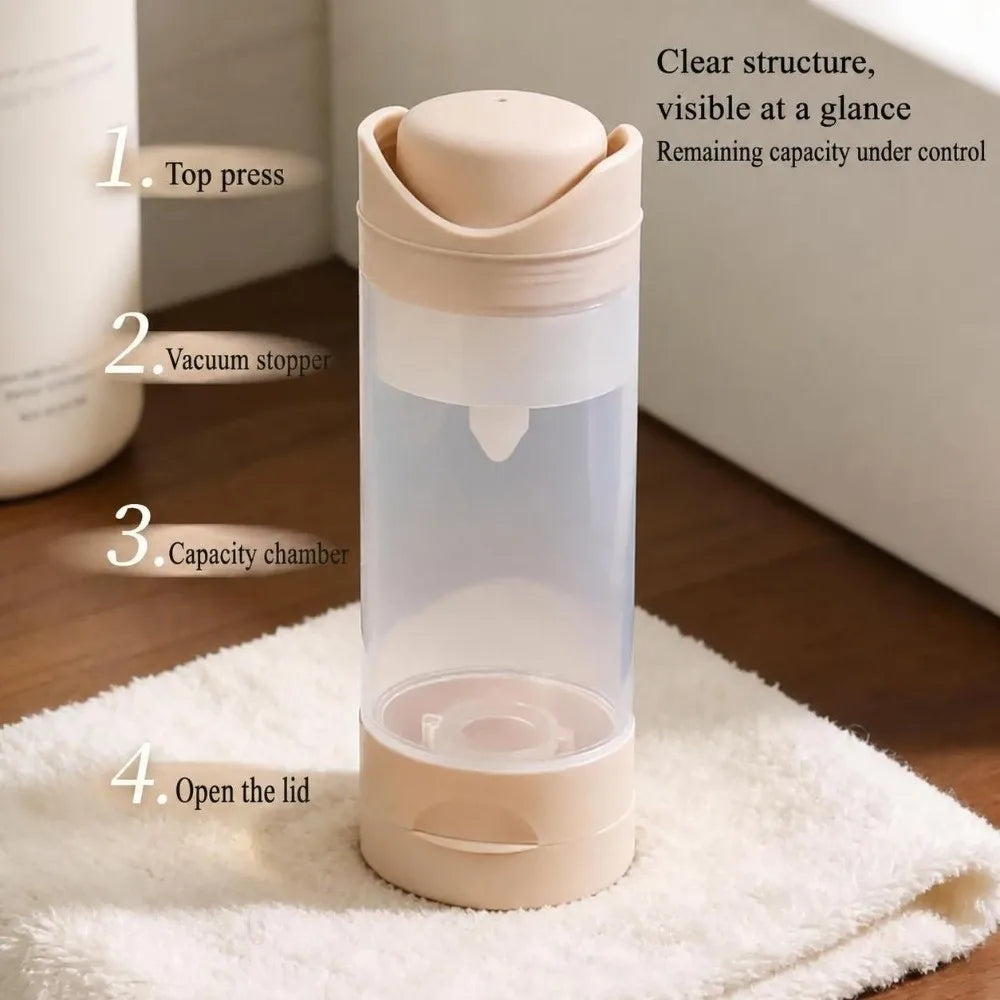 50/80ml Leakproof Vacuum Airless Pump Travel Bottles Refillable Airless Pump Travel Bottle QXL