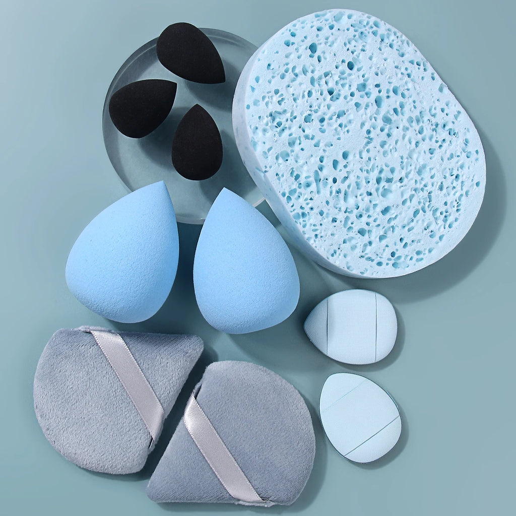 KOSSHOW 12-Pc Makeup Sponge & Powder Puff Set | Multi-Size Makeup Sponge Set QXL