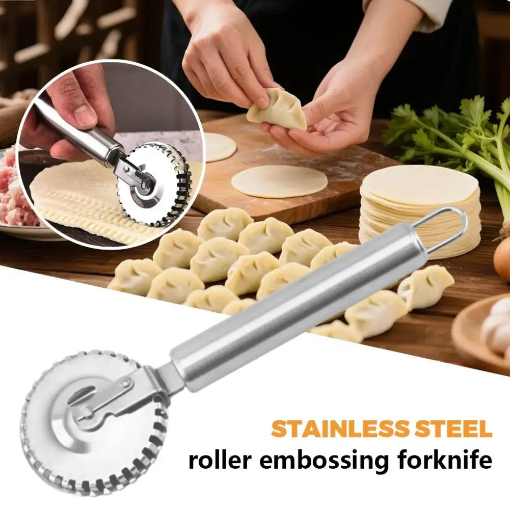 Stainless Steel Pastry Crimper Wheel | Ravioli & Dumpling Cutter Pastry Crimper Wheel QXL