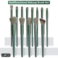 KOSSHOW 13-Piece Green Makeup Brush Set – Full Cosmetic Kit Makeup Brush Set QXL green
